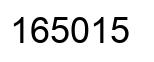 Number 165015 black image