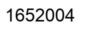 Number 1652004 black image