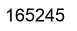 Number 165245 black image