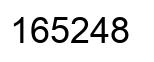 Number 165248 black image