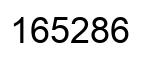 Number 165286 black image