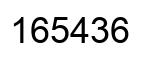Number 165436 black image