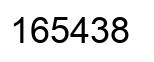 Number 165438 black image