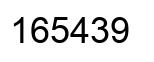 Número 165439 imagen negro