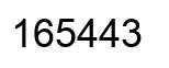 Number 165443 black image