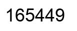 Number 165449 black image
