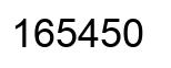Number 165450 black image