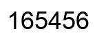 Number 165456 black image
