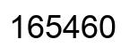 Number 165460 black image
