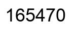 Number 165470 black image