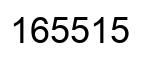 Number 165515 black image