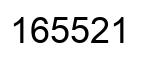 Number 165521 black image