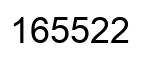 Number 165522 black image