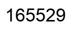 Number 165529 black image