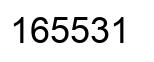 Number 165531 black image