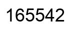 Number 165542 black image