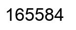Number 165584 black image