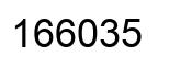 Number 166035 black image
