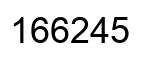 Number 166245 black image