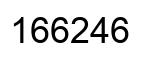 Number 166246 black image
