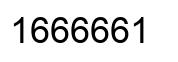 Number 1666661 black image