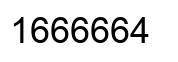Number 1666664 black image