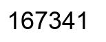 Number 167341 black image