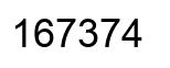 Number 167374 black image
