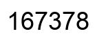 Number 167378 black image