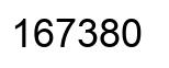 Number 167380 black image