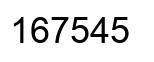 Number 167545 black image