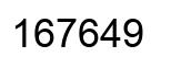 Number 167649 black image