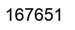 Number 167651 black image