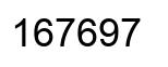Number 167697 black image