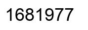 Number 1681977 black image