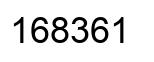 Number 168361 black image
