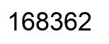 Number 168362 black image