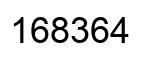Number 168364 black image