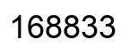 Number 168833 black image