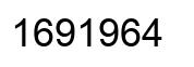 Number 1691964 black image