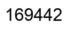 Number 169442 black image
