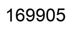 Number 169905 black image