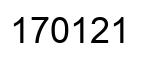 Number 170121 black image