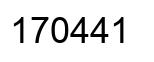 Number 170441 black image