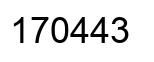 Number 170443 black image