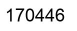 Number 170446 black image