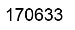 Number 170633 black image