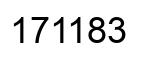 Number 171183 black image