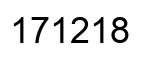 Number 171218 black image