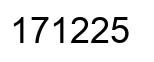 Number 171225 black image